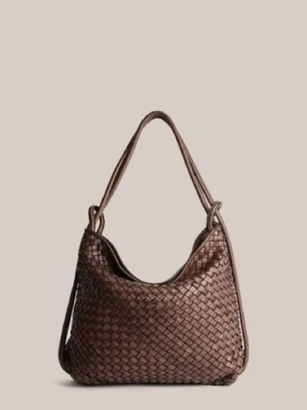 Vestirsi Woven Bella Dark chocolate brown 2-in-1 Convertible Backpack Tote New - Picture 1 of 8
